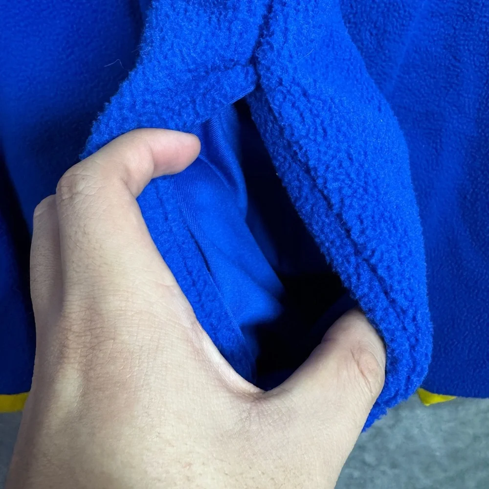 Polo Ralph Lauren Quarter Zip Blue Yellow Trim‎ Mens Medium Talon Golf Utility